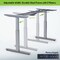 Uncaged Ergonomics Rise Up Dual Motor Electric Standing Desk Frame Legs 27.2-45.3" Gray RU2G - alternate 9
